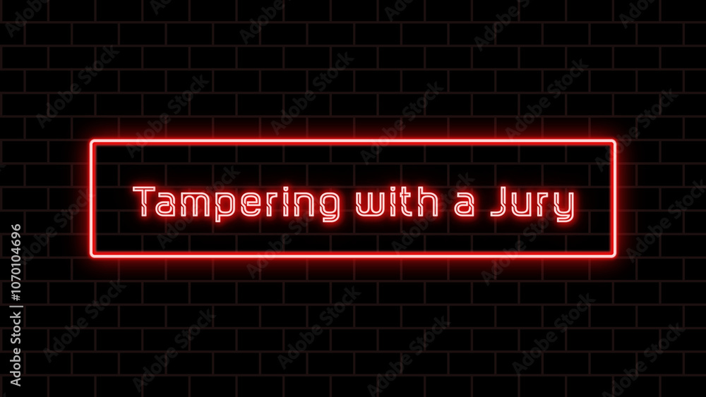Tampering with a Jury のネオン文字 Tampering with a Jury のネオン文字