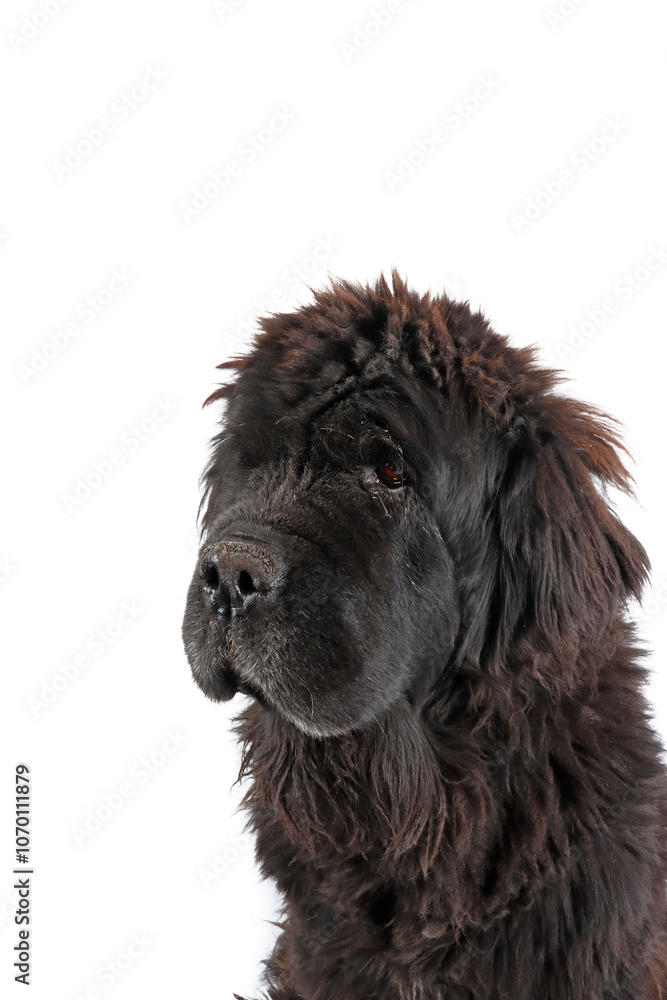 Fototapeta premium portrait Newfoundland dog isolated in white 
