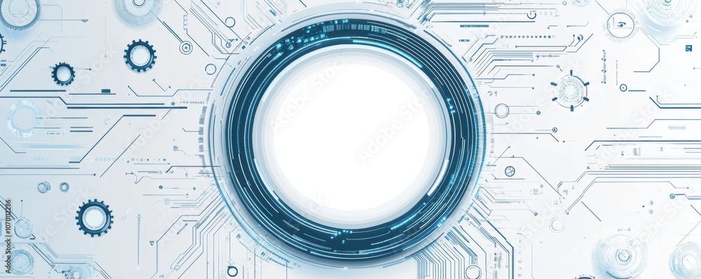 Obraz premium A blue circle with a white background