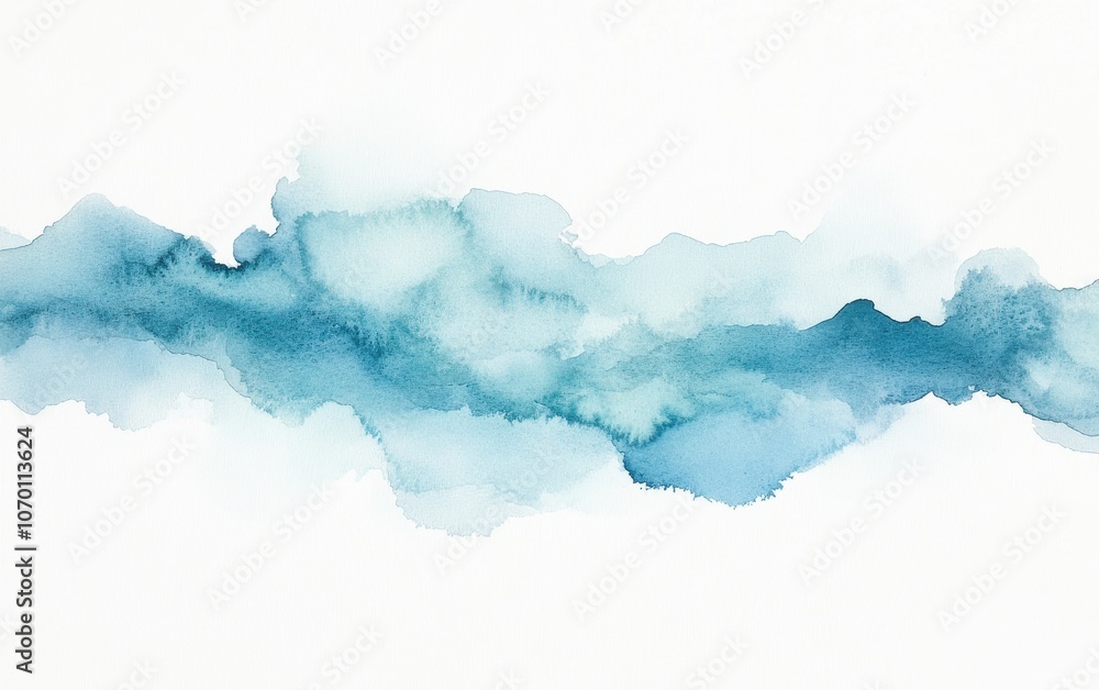 Delicate Watercolor Streak in Pale Blue Hues Delicate Watercolor Streak in Pale Blue Hues