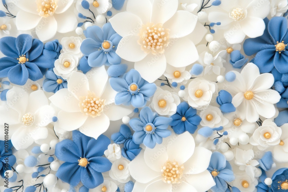 Elegant Blue and White Floral Arrangement for Holidays Elegant Blue and White Floral Arrangement for Holidays