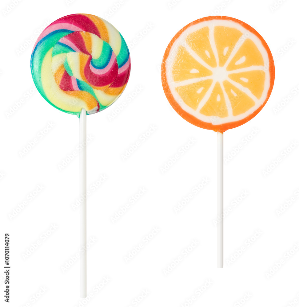 Colourful Lollipop candy isolated on white background Colourful Lollipop candy isolated on white background