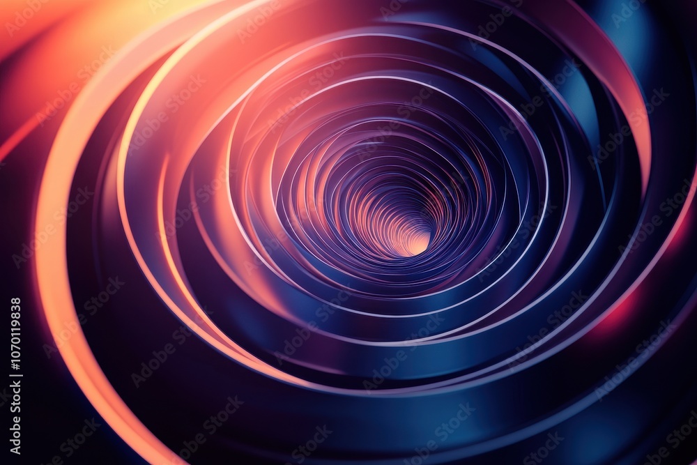 Abstract Spiral with Concentric Circles in Vivid Colors Abstract Spiral with Concentric Circles in Vivid Colors