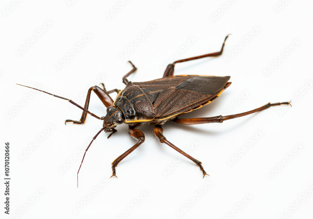 A giant water bug, Lethocerus Indicus Lep or Belostoma Indica Vitalis on white background A giant water bug, Lethocerus Indicus Lep or Belostoma Indica Vitalis on white background