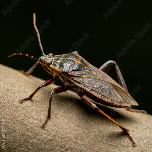 A giant water bug, Lethocerus Indicus Lep or Belostoma Indica Vitalis in natural habitat photo