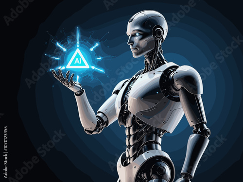 AI ethics and legal concepts artificial intelligence law and online technology of legal regulations Controlling artificial intelligence technology is a high risk.