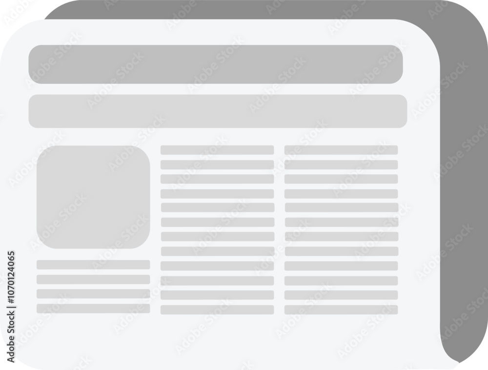 illustration of a piece of newspaper illustration of a piece of newspaper