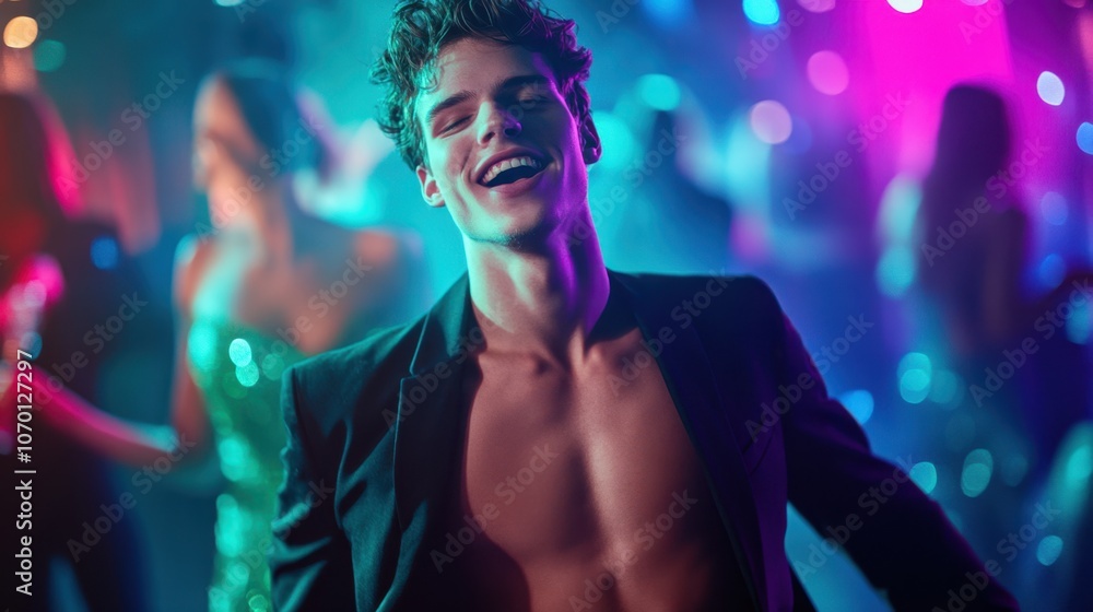 The Joyful Young Man Dancing The Joyful Young Man Dancing