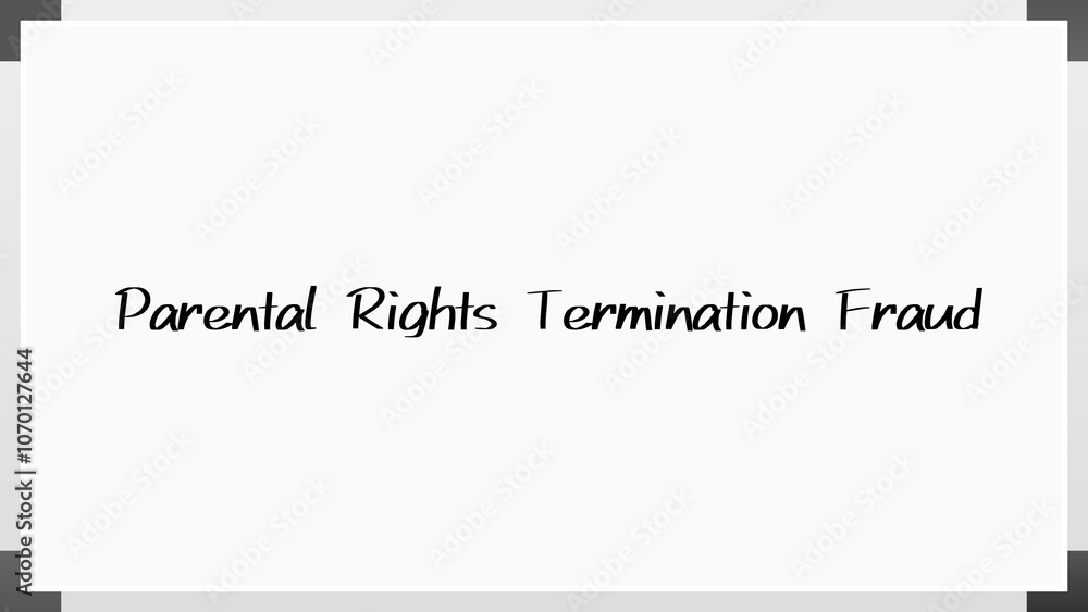 Parental Rights Termination Fraud のホワイトボード風イラスト Parental Rights Termination Fraud のホワイトボード風イラスト