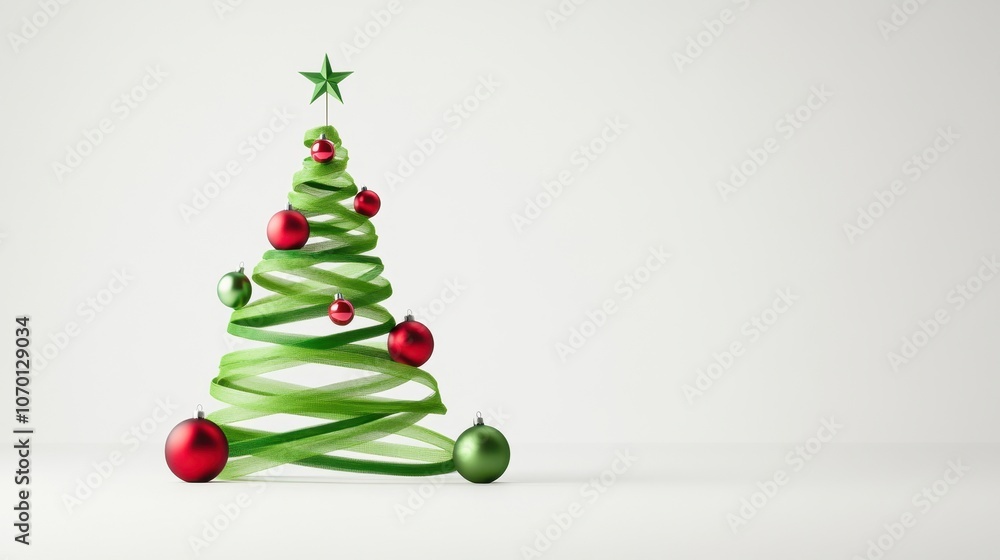 Merry Christmas Typography on a Decorative Tree Merry Christmas Typography on a Decorative Tree
