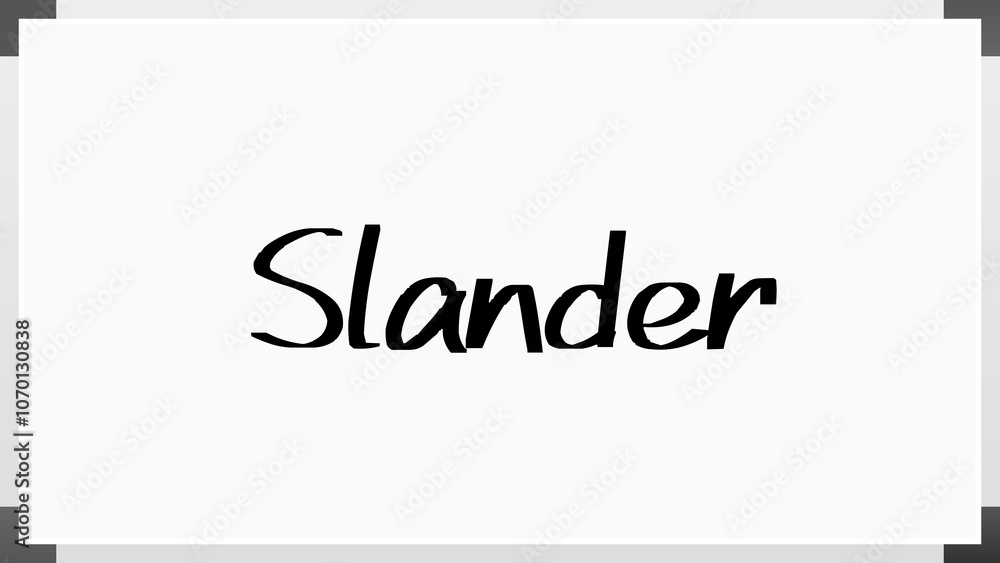 Slander のホワイトボード風イラスト Slander のホワイトボード風イラスト