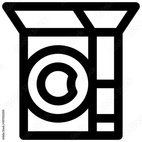 Washing soda. Editable stroke vector icon.