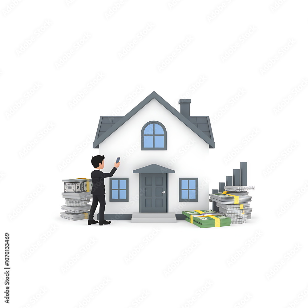 Fototapeta premium business, finance, banking, illustration, web, beautiful white background