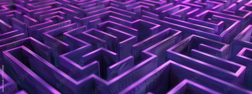 Abstract Purple 3D Maze Pattern Geometric Design Intricate Background Abstract Purple 3D Maze Pattern Geometric Design Intricate Background