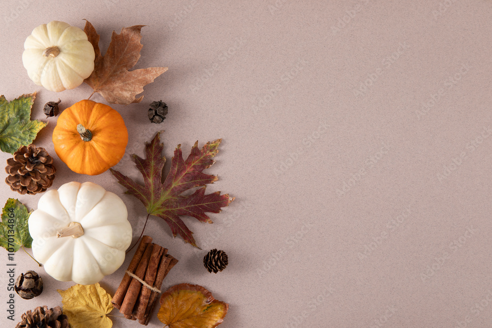 Fototapeta premium Autumn Still Life with Pumpkins