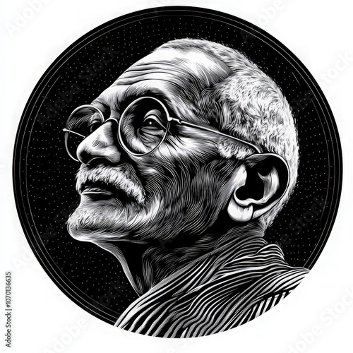 Mahatma Gandhi, vector illustration