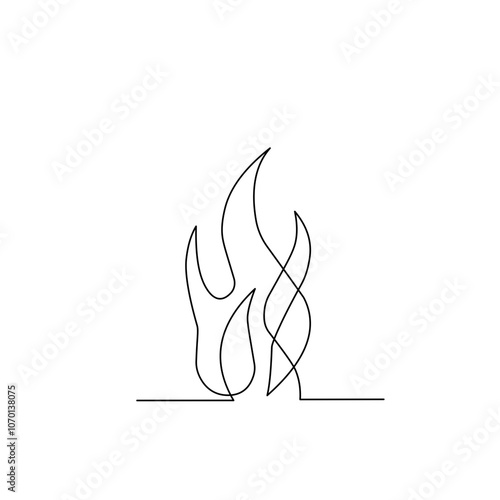 Fire one line drawing 