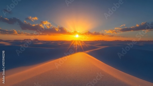 Sunset over White Sands