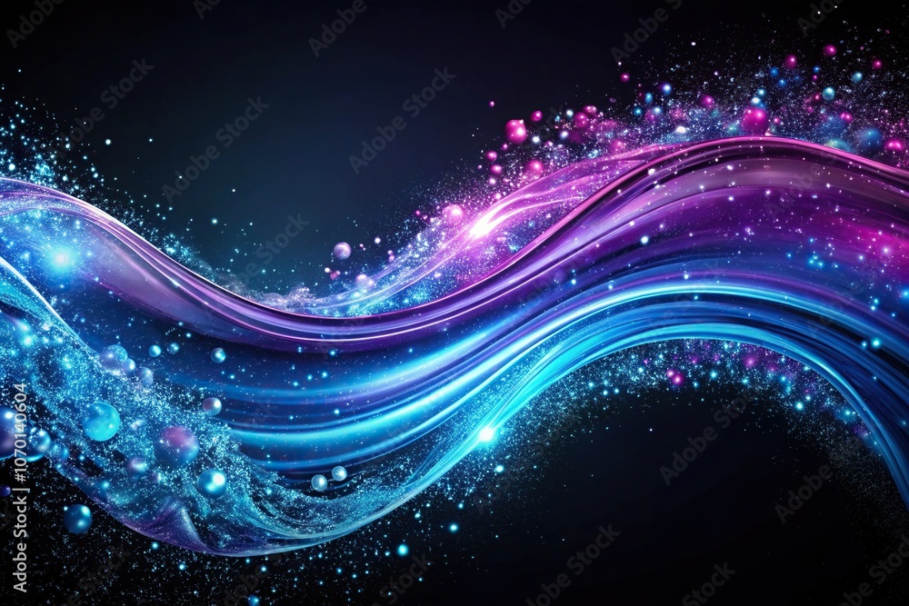 Obraz premium Abstract liquid flowing effect on black background