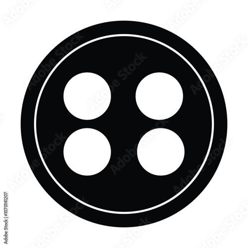 shirt buttons icon vector on white background
