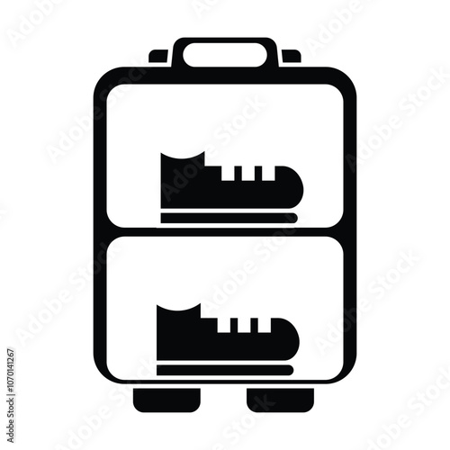 shoe rack icon vector on white background
