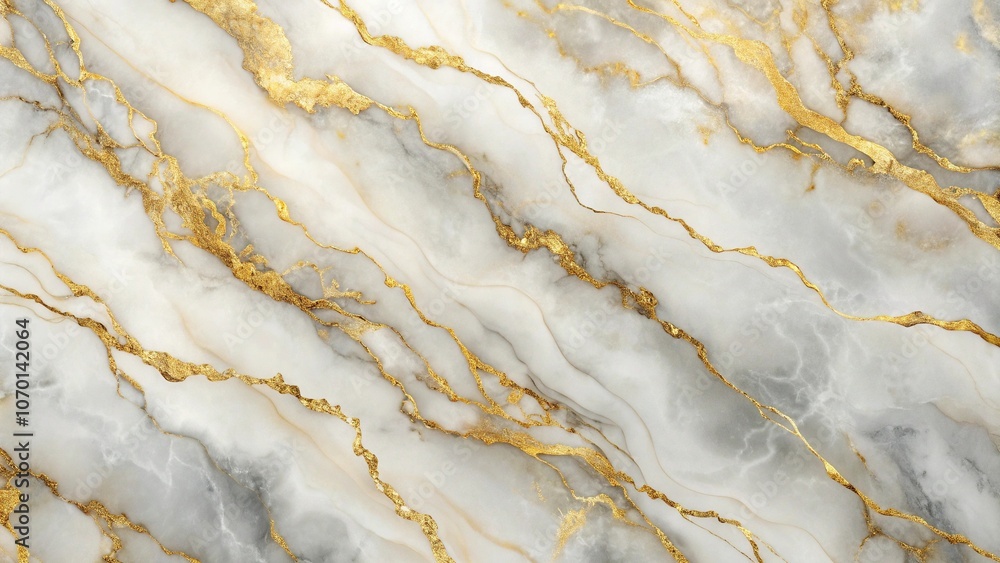 Fototapeta premium Abstract marble with gold highlights, asymmetrical design