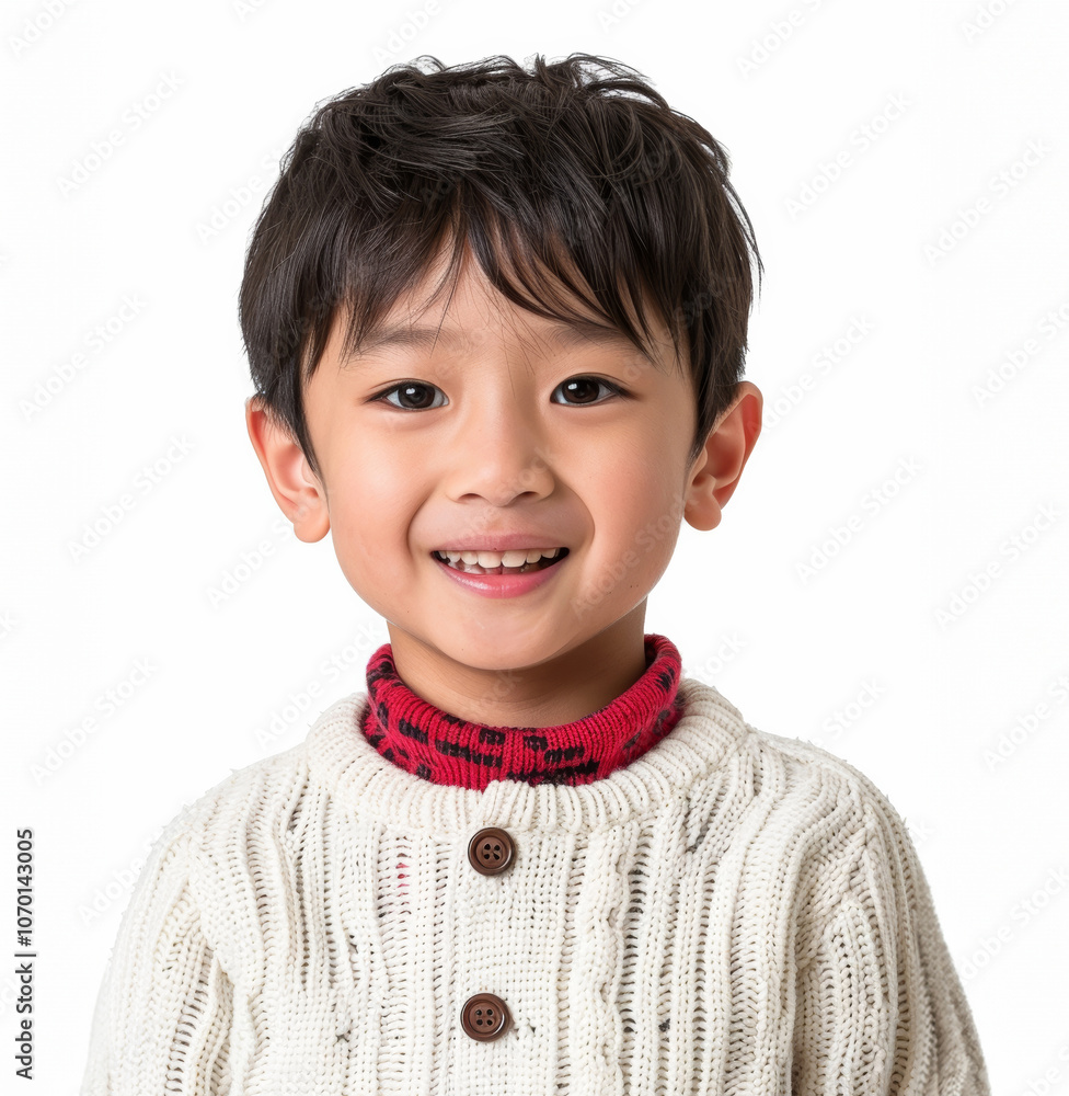 Young Asian boys in relaxed, casual clothing stand against a plain white background, showcasing their joyful innocence and individual styles. Young Asian boys in relaxed, casual clothing stand against a plain white background, showcasing their joyful innocence and individual styles.