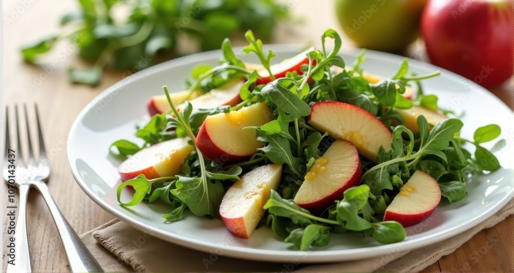 Fresh arugula and apple salad Fresh arugula and apple salad