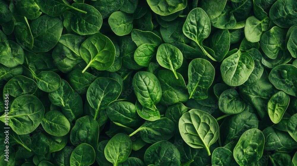 A seamless spread of fresh green spinach leaves, tightly packed together to fill the entire frame with their crisp, vibrant green texture. A seamless spread of fresh green spinach leaves, tightly packed together to fill the entire frame with their crisp, vibrant green texture.