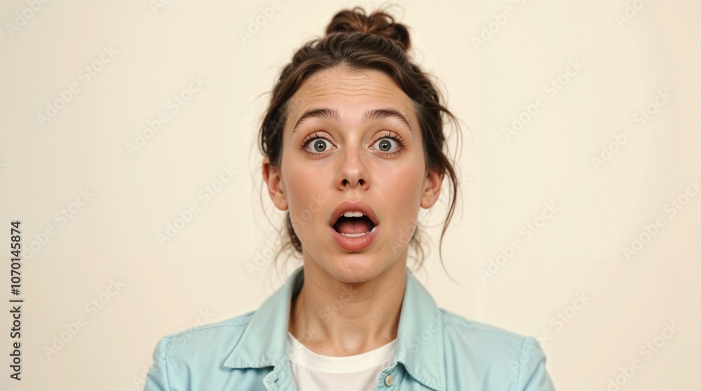 woman with a expression of surprise woman with a expression of surprise