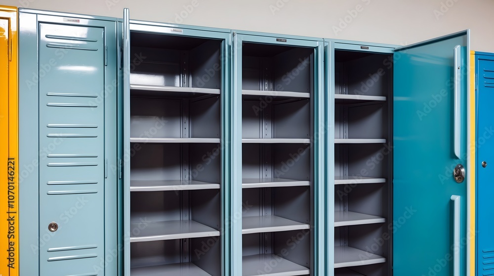 Colorful Empty School Lockers Colorful Empty School Lockers