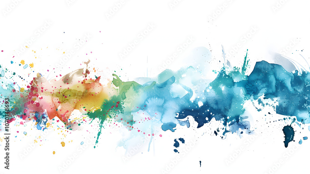 Fototapeta premium Festive Banners Christmas Watercolor