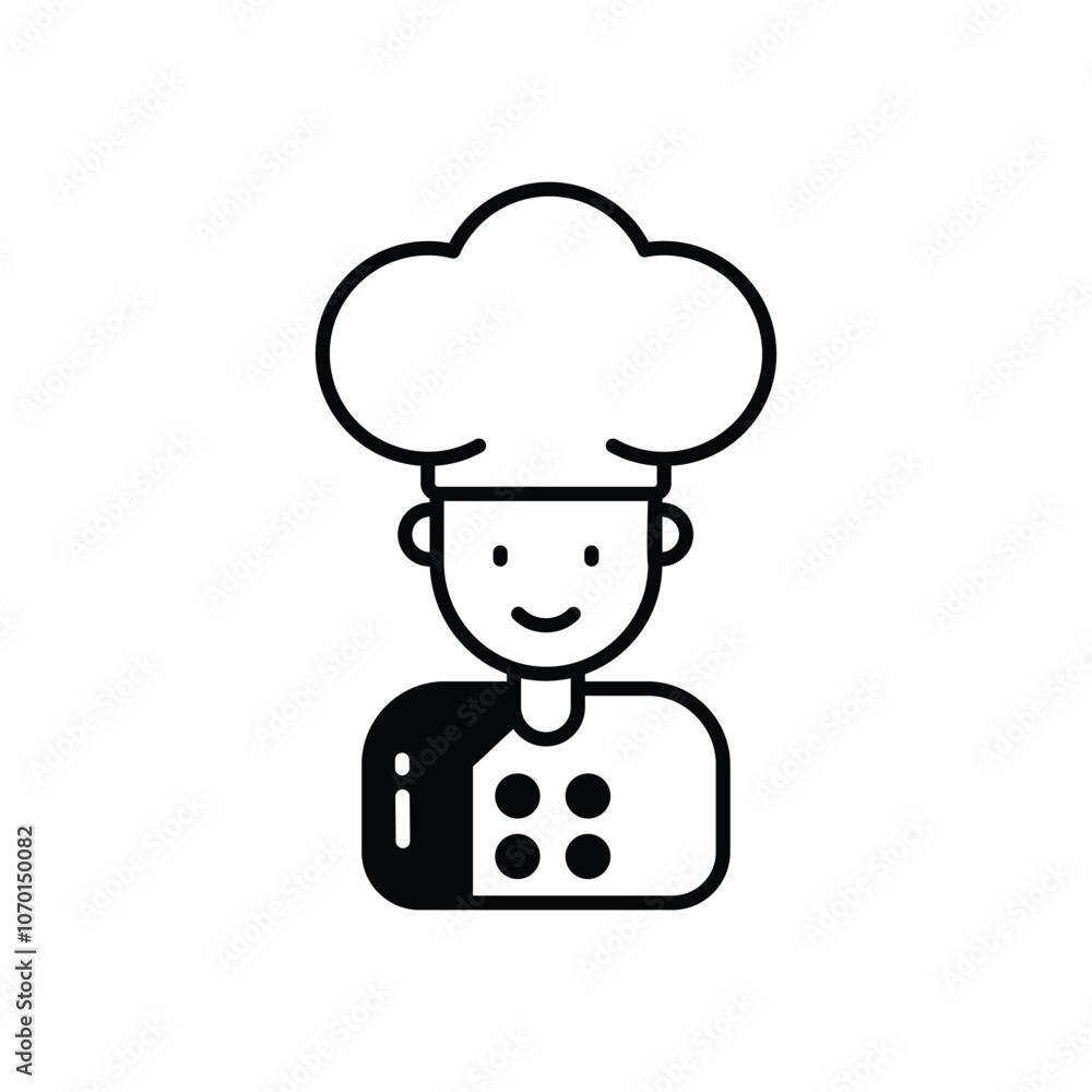 Chef vector icon stock illustration
