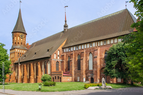 Dome Cathedral of Our Lady and Saint Adalbert. East Prussia. Historical district of city of Koenigsberg - Kneiphof (Island of Immanuel Kant). Kaliningrad, Russia - June 16, 2012 photo