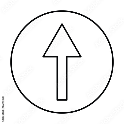 upper arrow icon vector on white background
