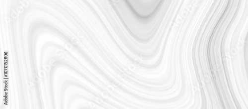 White and grey liquid marble pattern texture natural background.  Liquify Swirl white and gray color art. Beautiful drawing with the divorces and wavy lines in gray tones. 