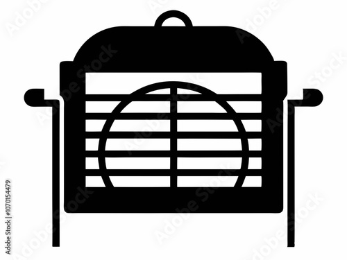 cooling rack vector silhouette illustration on a white background