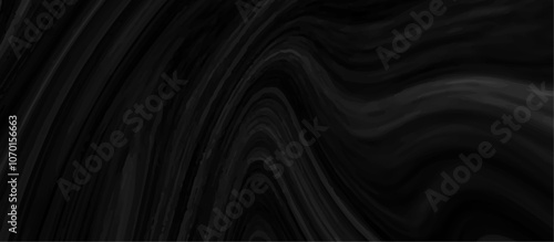 Black and grey liquid marble pattern texture natural background.  Liquify Swirl black and gray color art. Beautiful drawing with the divorces and wavy lines in gray tones. 