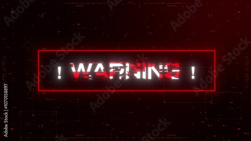 warning sign, animated hud display background, 4k backdrop wallpaper