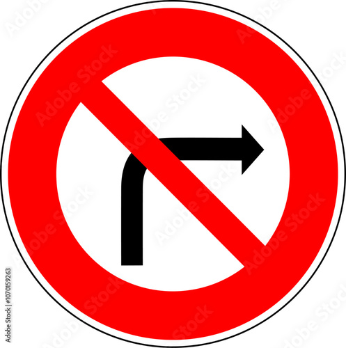 Free Download No Right Turn  Traffic Road Sign,Vector Illustration, Isolate On White Background Symbols Label. EPS10 - GFXLoad