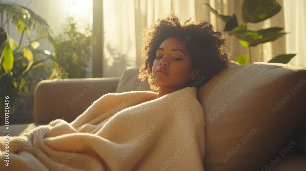 The Woman in Cozy Blanket The Woman in Cozy Blanket