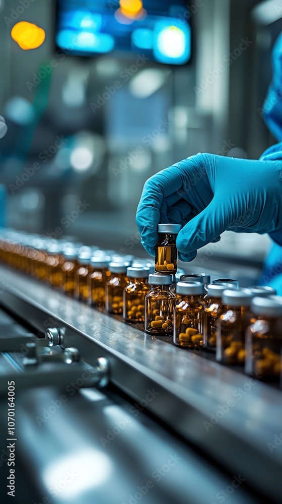 Pharmaceutical vials are being monitored on an automated conveyor system in a sterile lab environment, illustrating the importance of accuracy and quality control. Pharmaceutical vials are being monitored on an automated conveyor system in a sterile lab environment, illustrating the importance of accuracy and quality control.