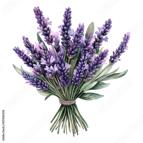 lavender flowers isolated on white