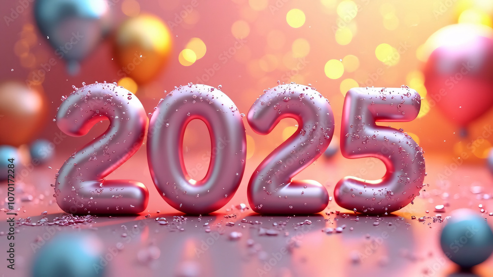 Happy New Year 2025 - Elegant Calligraphy Design Happy New Year 2025 - Elegant Calligraphy Design