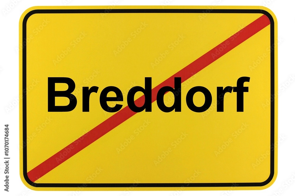 Illustration eines Ortsschildes der Gemeinde Breddorf in Niedersachsen Illustration eines Ortsschildes der Gemeinde Breddorf in Niedersachsen