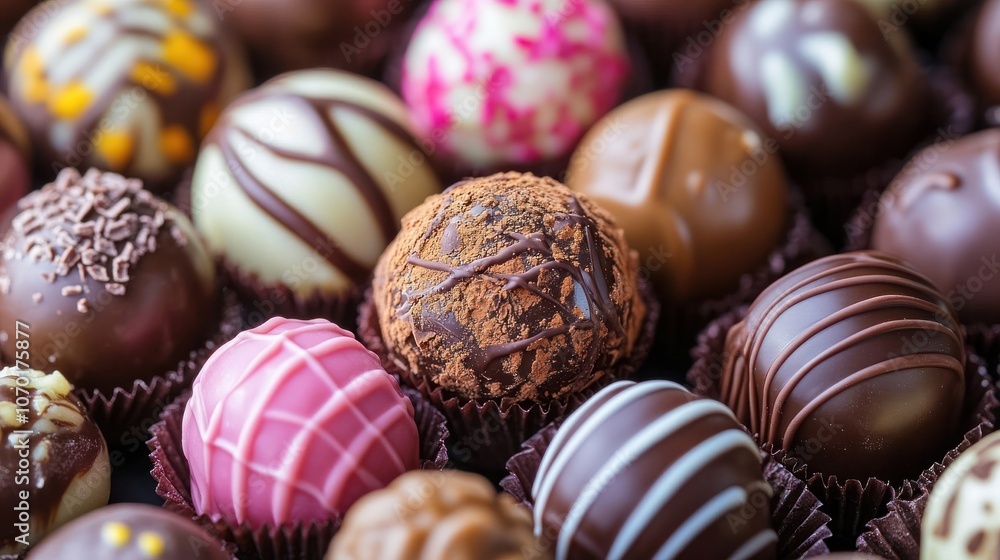 Assorted Chocolate Truffles in a Box Assorted Chocolate Truffles in a Box