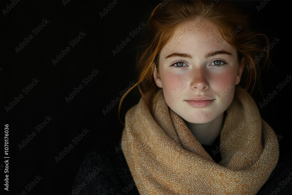 Portrait of a Young Woman with Natural Beauty Portrait of a Young Woman with Natural Beauty