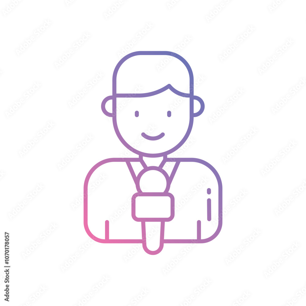 Journalist vector icon stock illustration Journalist vector icon stock illustration