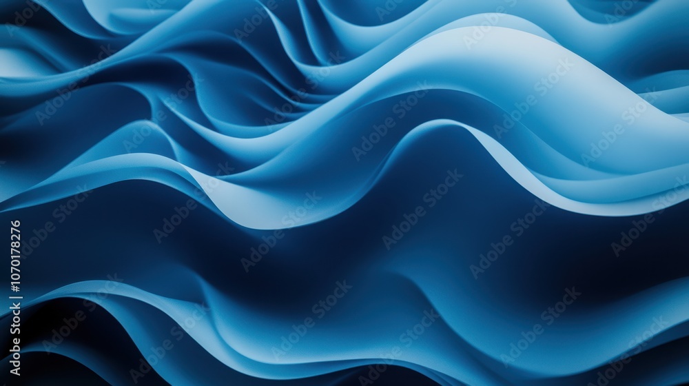Obraz premium The Blue Abstract Wavy Design