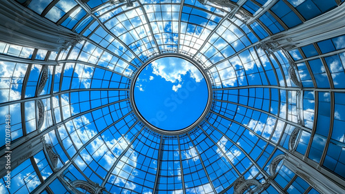 glass dome of the roof
